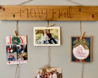 Christmas Card Holder - Merry Mail